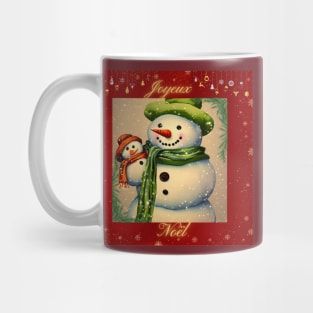 Joyeux Noël de Bonhomme de Neige et Bébé Bonhomme de Neige Mug